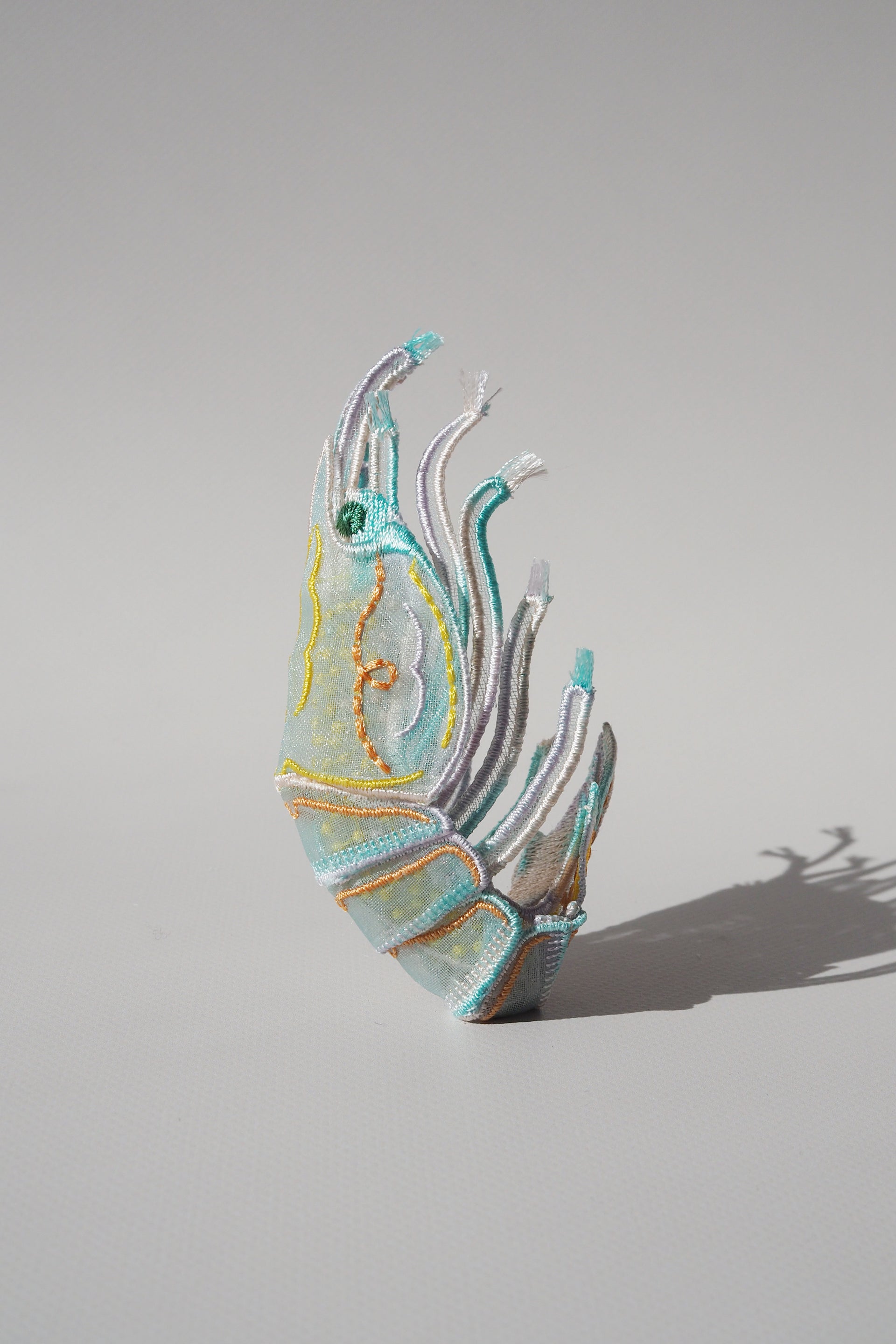 SHRIMPS / BROOCH / AQUA