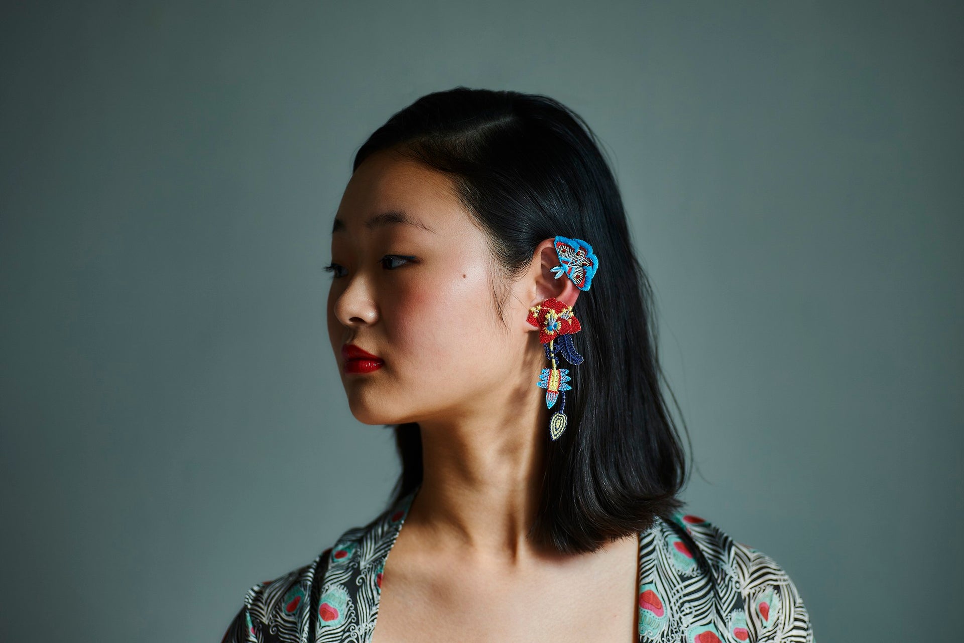 GARDEN / EARRINGS / RED