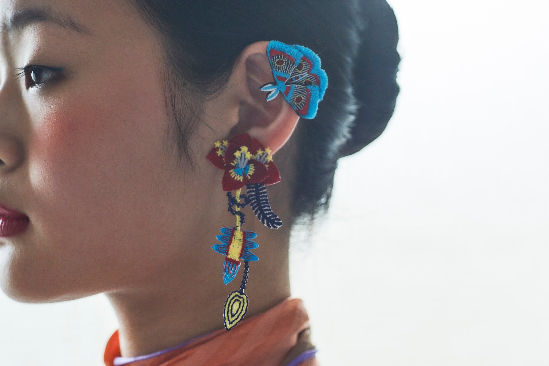 GARDEN / EARRINGS / RED