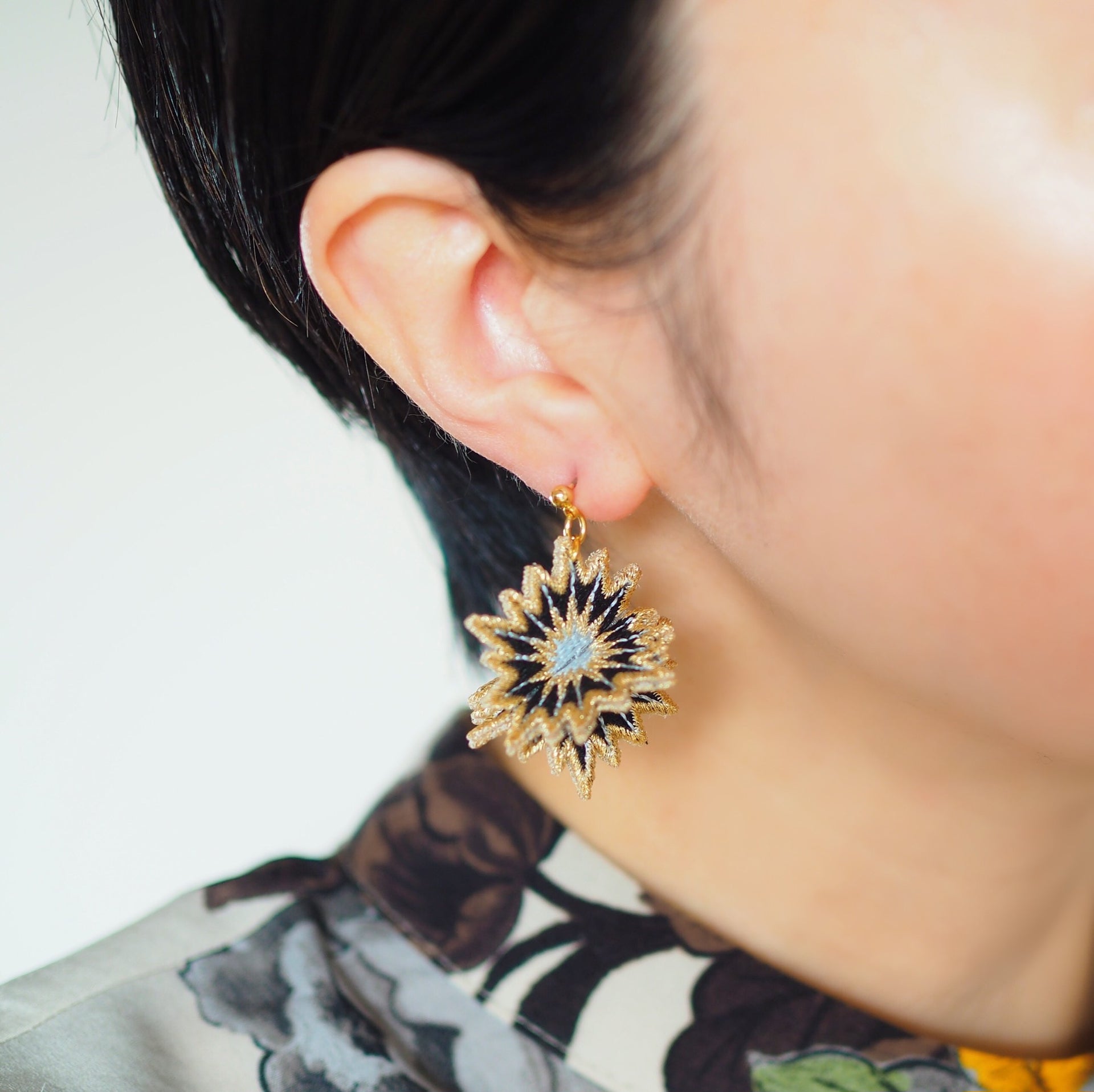 SPUTNIK / EARRINGS / BLACK