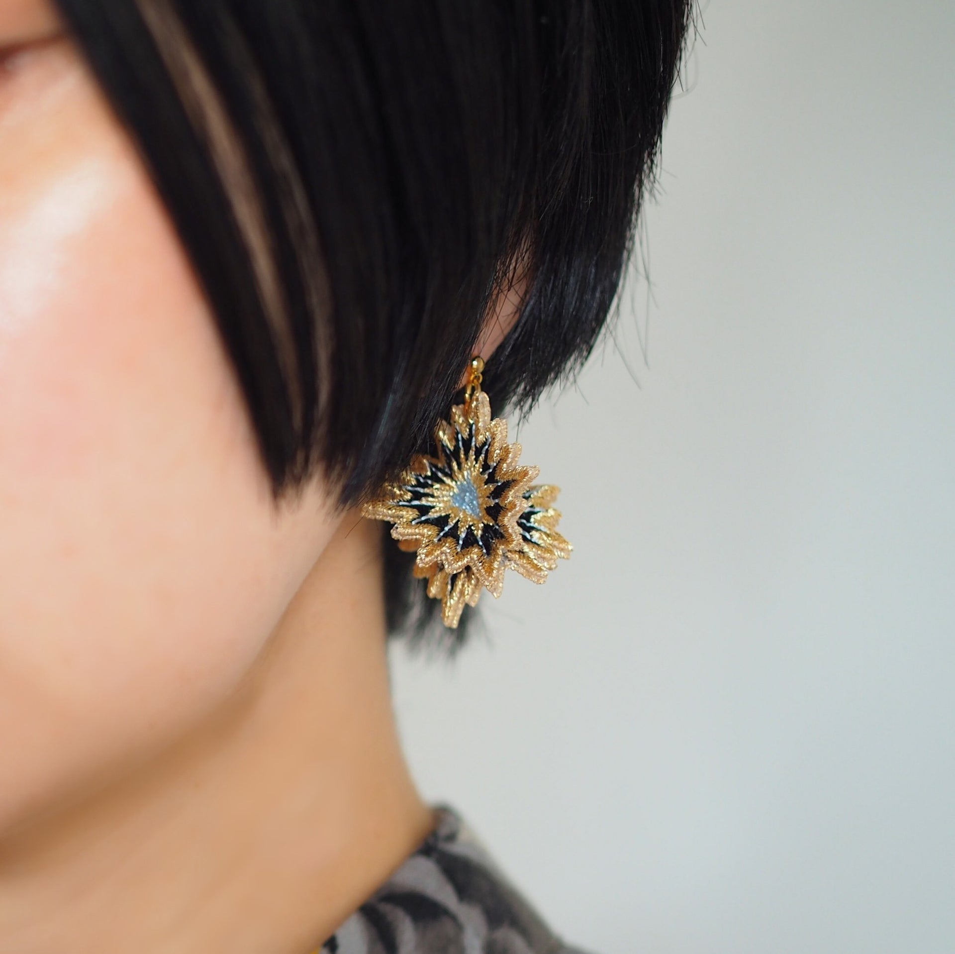 SPUTNIK / EARRINGS / BLACK