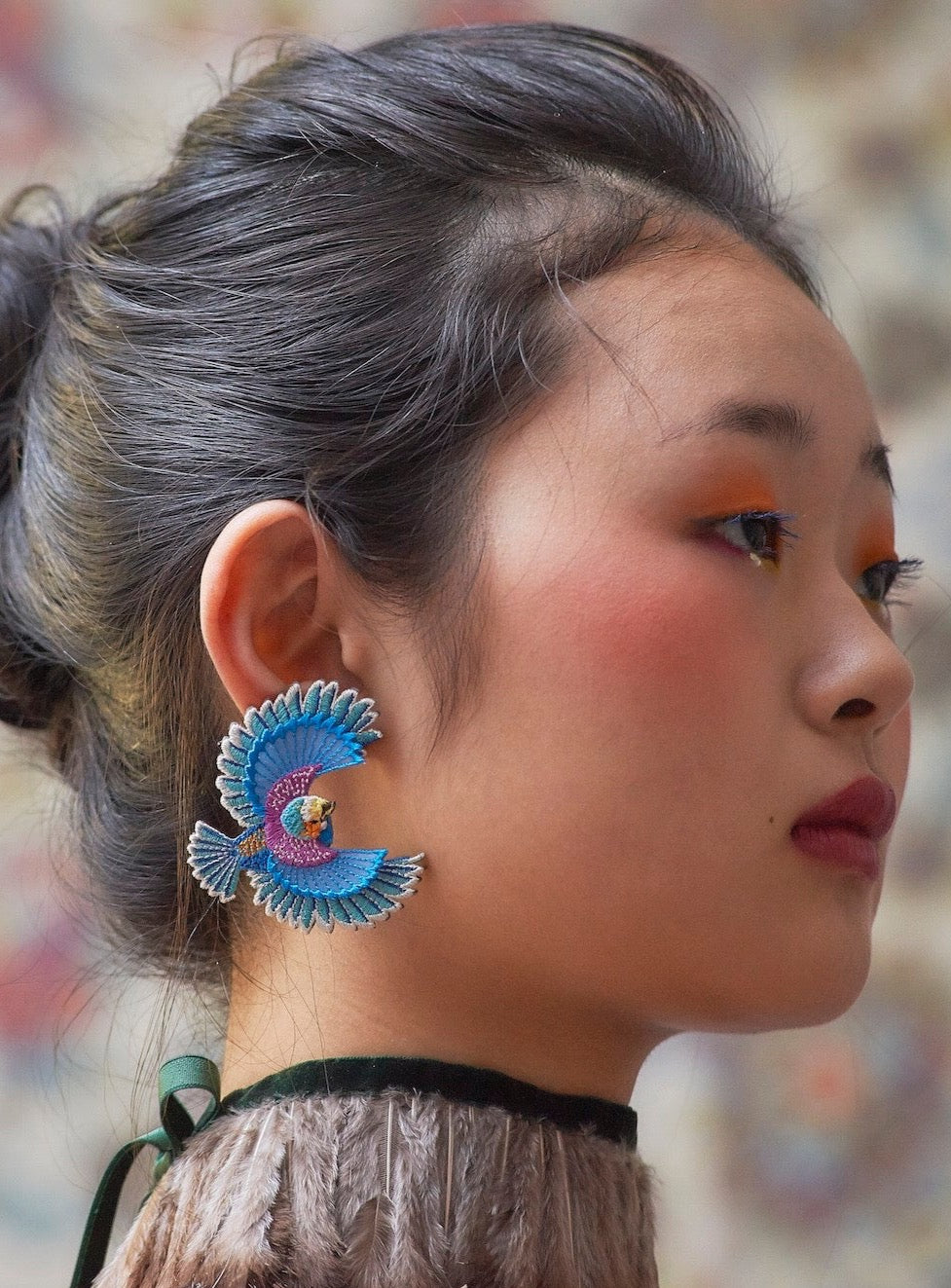 BIRD / EARRINGS / BLUE