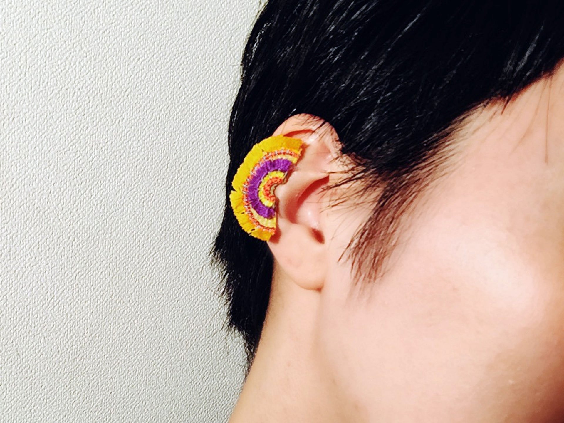 BLOOM / EARRING EAR-CLIP / YELLOW