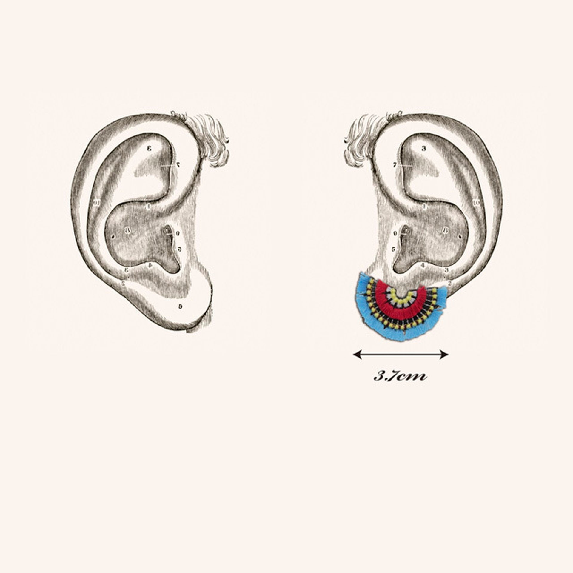 BLOOM / EARRING EAR-CLIP / TURQUOISE