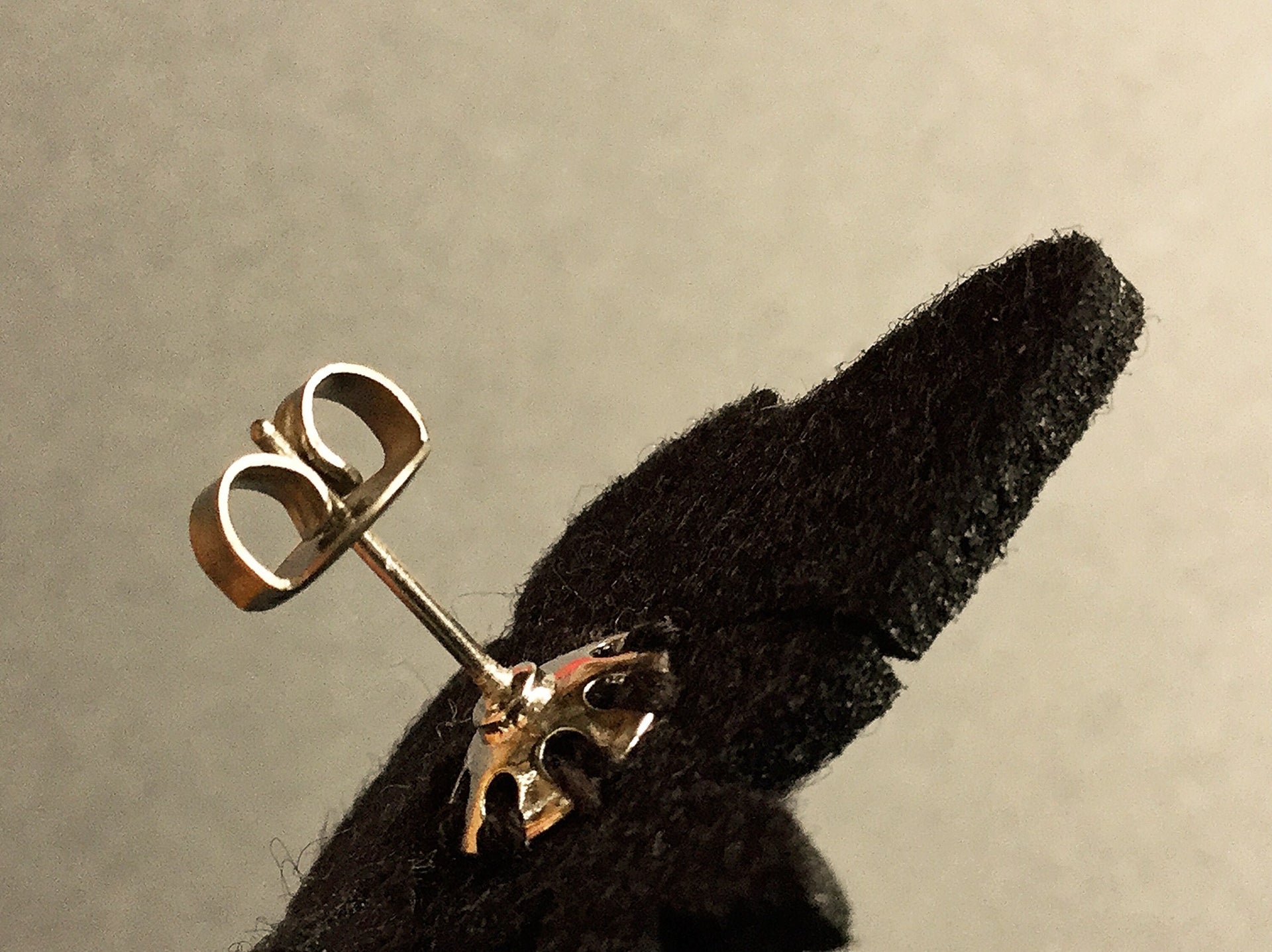 MOTH / EARRING EAR-CLIP / BLACK