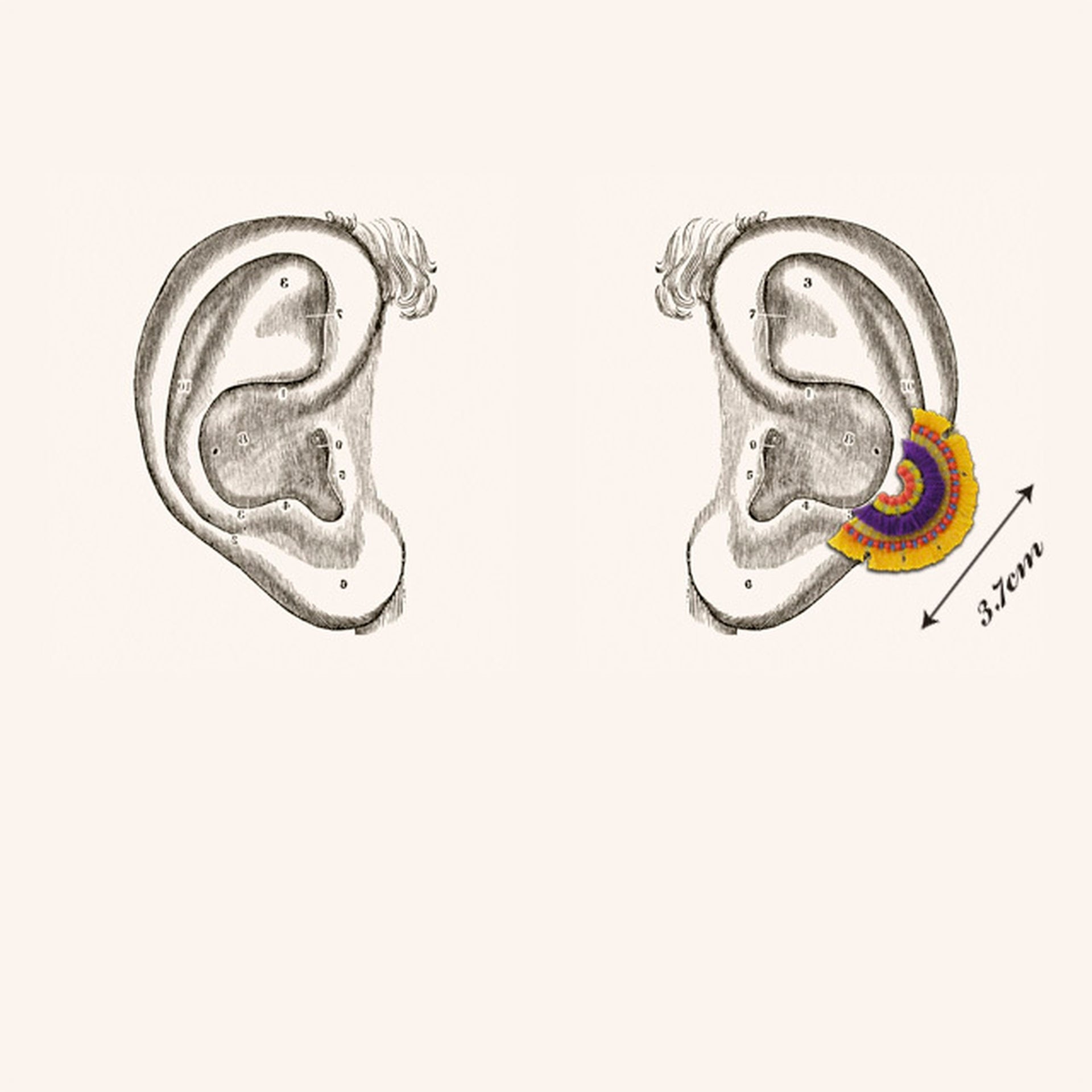 BLOOM / EARRING EAR-CLIP / YELLOW