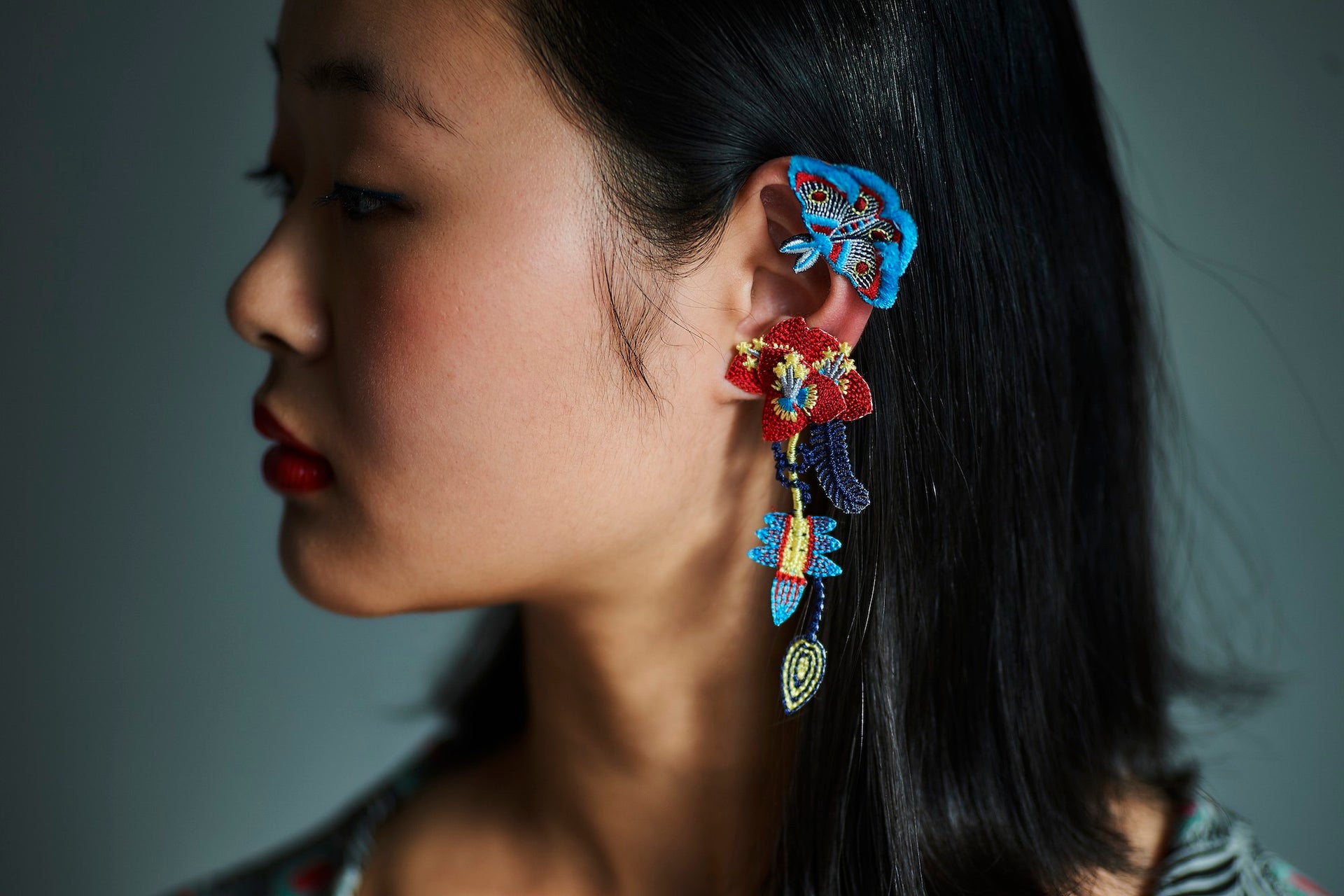 GARDEN / EARRINGS / RED